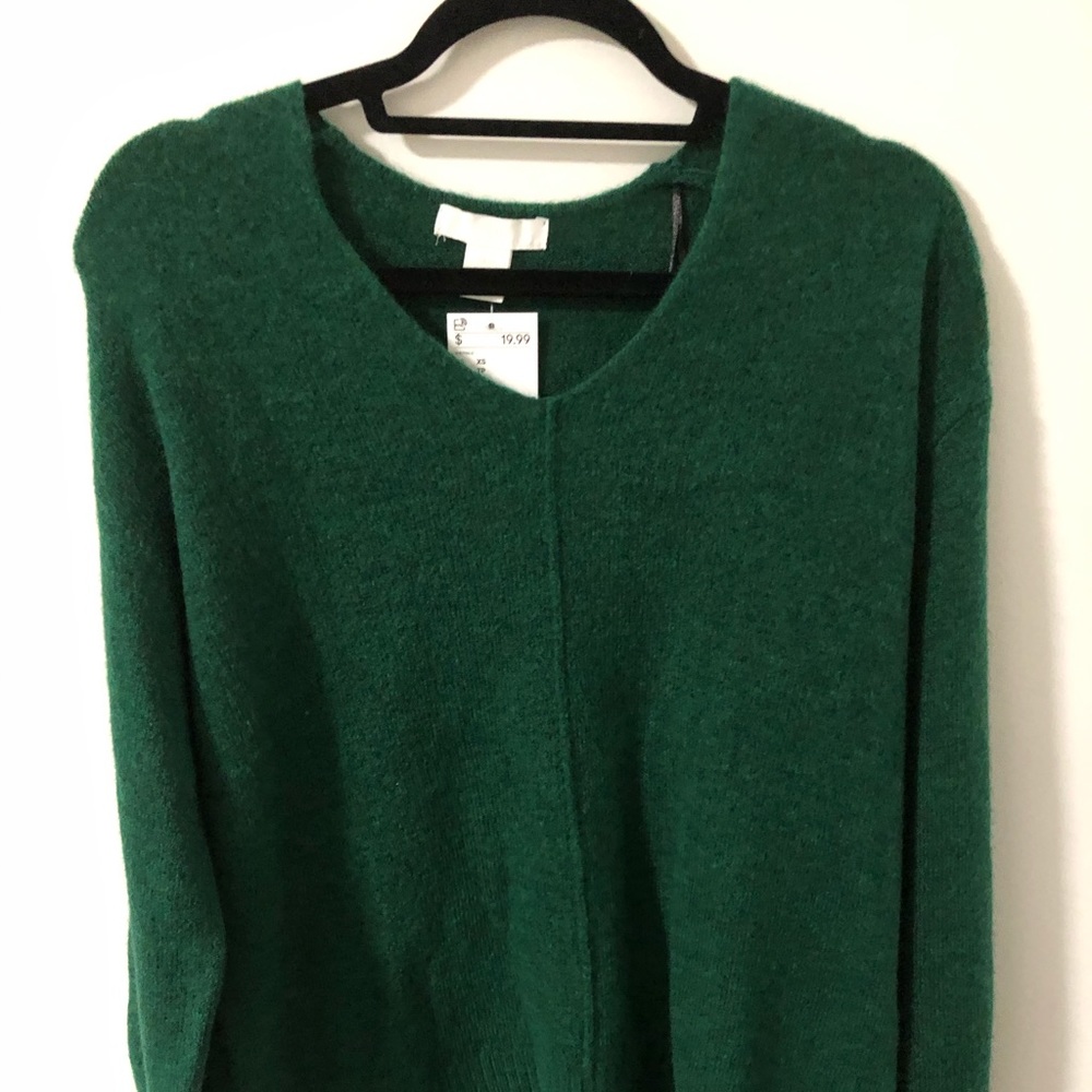 H&M Slouchy Soft Sweater in Green NWT